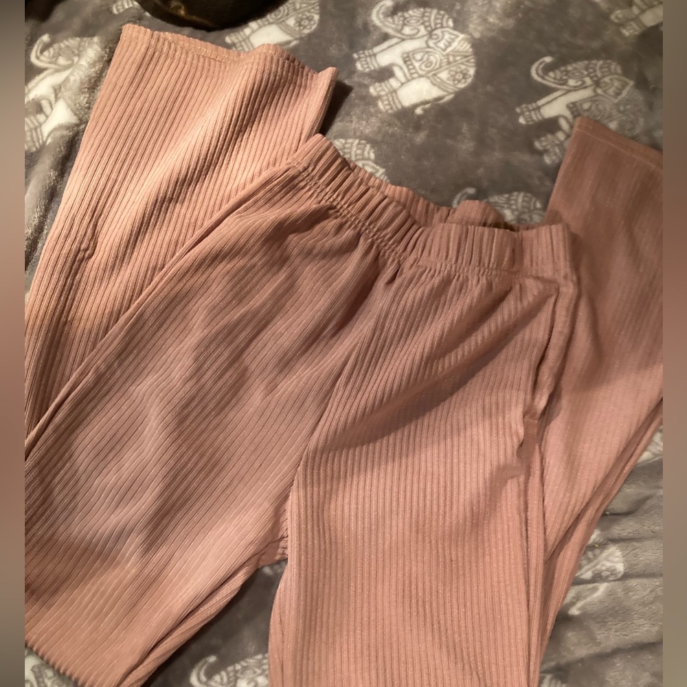 tan bootcut leggings